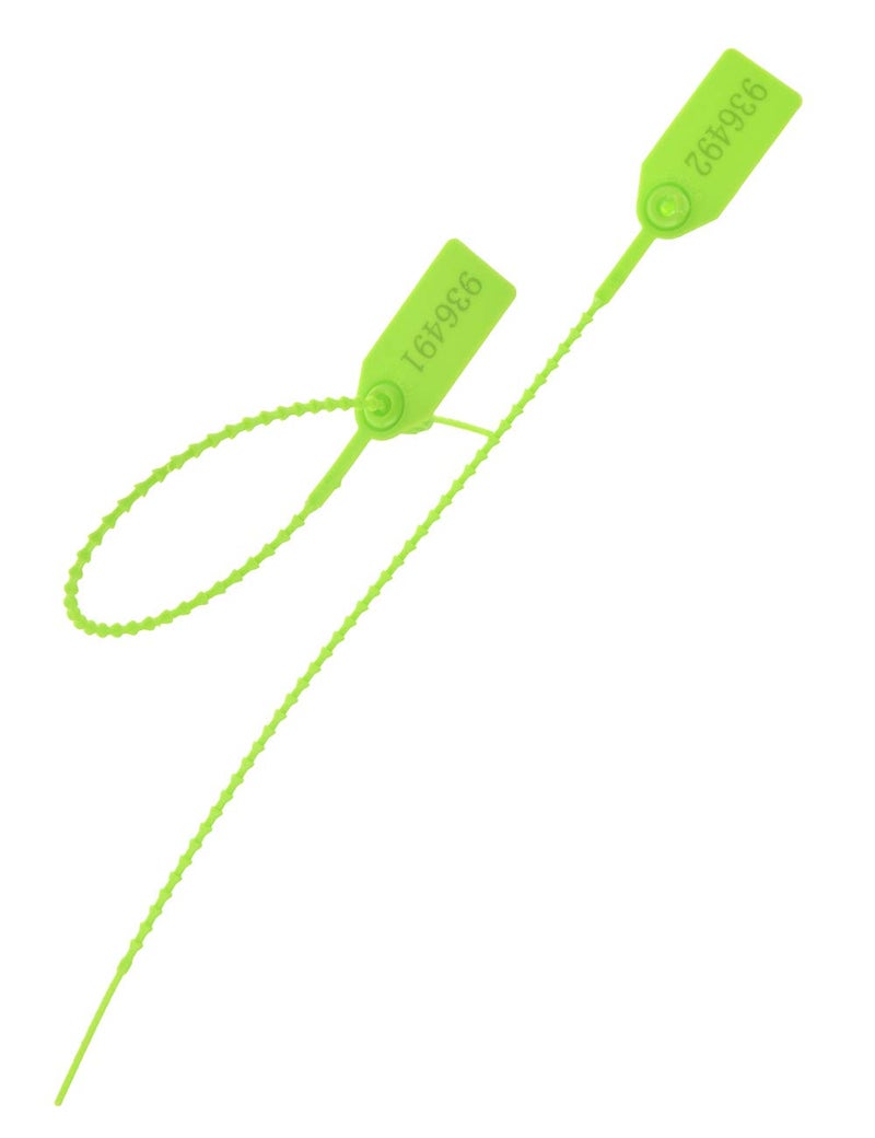 XF-Vel Plastic Security Seals Disposable Tags Safety Padlocks Zip Ties Numbered 9.84 inches Green 200 pcs per Bag - Image 5